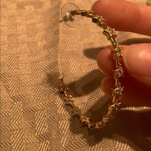 Golden Stars Hoop Earrings